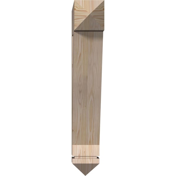 Traditional Arts & Crafts Smooth Bracket, Douglas Fir, 5 1/2W X 26D X 34H